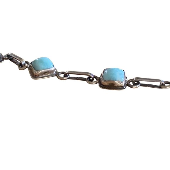 Sterling Silver 925 Turquoise Bracelet - Picture 10 of 16